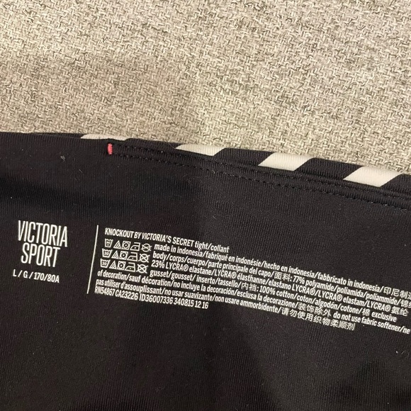 Victoria's Secret Knockout Tights, Black & White Size Large - Picture 4 of 5